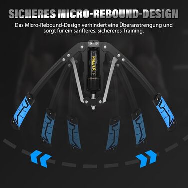 Гідравлічний силовий тренажер - Регульований тренажер для верхньої частини тіла 10-200 кг для силових тренувань рук і передпліч, біцепсів і грудей - пружина King, Power Twister, тренажер для рук, еспандер