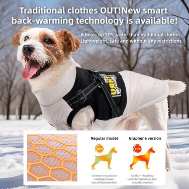 Зимова куртка для собак, костюм для домашніх тварин, водонепроникний та вітрозахисний, безрукавний жилет з бавовняною підкладкою та світловідбивачами на блискавці (чорний, L) Чорний L