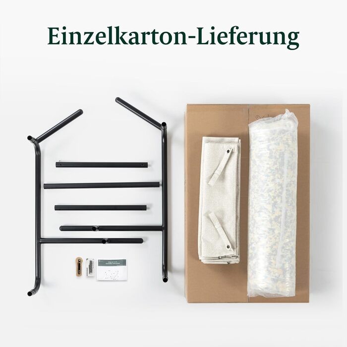 Крісло-шезлонг Zinus Ada, букле, металевий каркас з подушками з подрібненого пінопласту