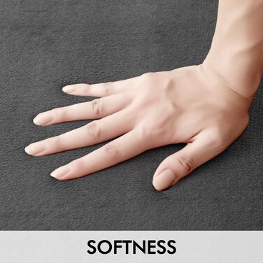 Килимок для ванної MIULEE однотонний, килимок для ванної з піни з ефектом пам&39яті, килимок для ванної кімнати, килимок для душу, декоративний килимок для ванної, нековзний килимок для ванної кімнати та вітальні, 70x120 см, чорний, 70 x 120 см (прямокутн