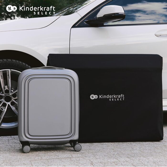 Дорожнє ліжечко Kinderkraft Moon Dream від народження до 3 років, двоярусне дитяче ліжечко, складається однією рукою, матрац та сумка для перенесення в комплекті, легке чищення, бежевий колір