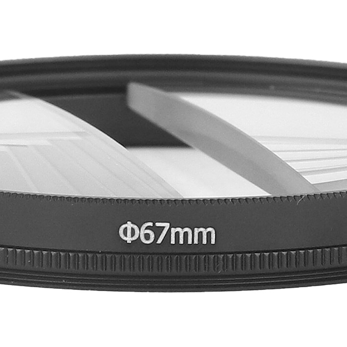 Фільтр телескопа Half Moon, фільтр спеціальних ефектів камери, подвійний Half Moon Glass розділений діоптрійний фільтр для дзеркальних фотокамер (82 мм)