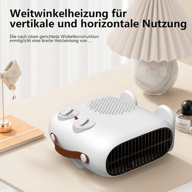 Тепловентилятор потужністю 2000 Вт - Енергозберігаючий, тихий обігрівач з 3 рівнями потужності для кімнат