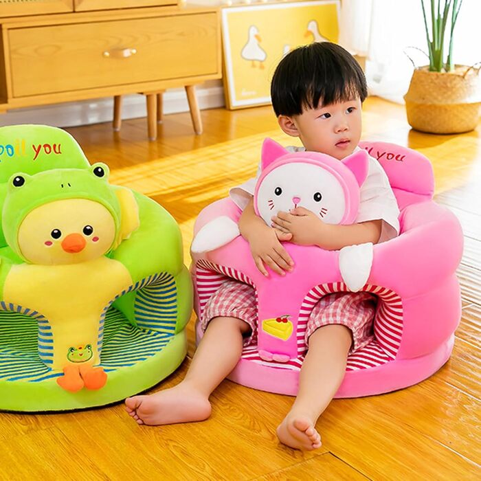 Чохол для дитячого сидіння на підлозі, чохол для навчальних стільців, милий плюшевий наповнювач для дитячого дивана, знімний та пральний, для дитячої кімнати, ігрової кімнати, парку, 2