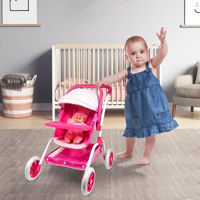 Коляска для ляльок ANIVIA, лялькова коляска, коляска 8 в 1, лялькова коляска та коляска, іграшка, подарунок для дітей, підходить д