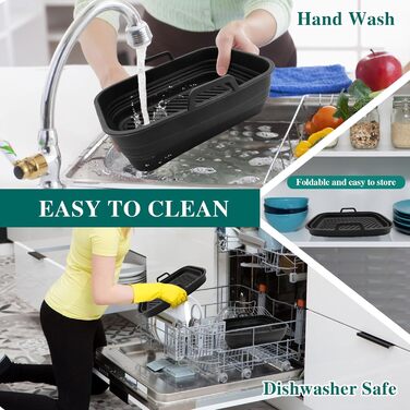 Аксесуари для фритюрниці, 7PC Аксесуари Аерофритюрниця, Аксесуари для фритюрниці Ninja Foodi AF400EU AF300EU Аксесуари для фритюрниці COSORI 7.5-9.5L Інші аксесуари для двозонної фритюрниці