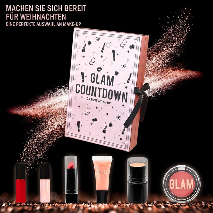 Різдвяний календар KreativeKraft на 2025 рік для жінок, підлітків та дівчат - набір засобів догляду за шкірою, краси та макіяжу - різдвяний календар, ідея подарунка для макіяжу (рожевий)