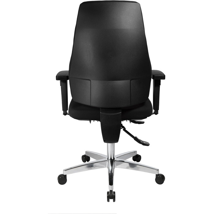 Офісне крісло, стілець для роботи, широке контурне сидіння, включаючи підлокітники з регульованою висотою, контурна оббивка, чорний чохол, 111.0 x 60.0 x 59.0, 99GBC0 P91