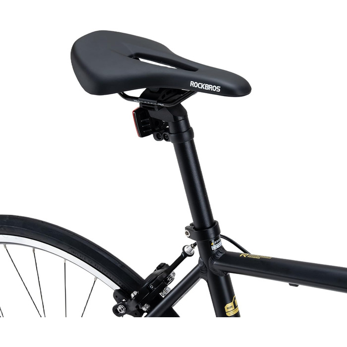 Шосейний велосипед ROCKBROS AERIX 700C з алюмінієвою рамою, трансмісією S-Ride R400 на 2x8 швидкостей та сталевою вилкою Hi-Ten, геометрією Endurance, легкий шосейний велосипед для чоловіків та жінок, для щоденного використання та тренувань, чорний, 700C 