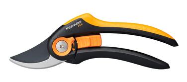 Садові ножиці Fiskars Bypass, Plus SmartFit, P541, Для свіжих гілок та сучків, Антипригарне покриття, Леза з нержавіючої сталі, Довжина 20,1 см, Чорний/Помаранчевий, 1057169 Садові ножиці P541 Одинарні