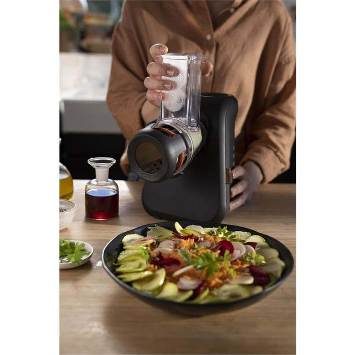 Терка для поваги Tefal MB77EN Двигун 200 Вт 3 різні конусні насадки Еко-дизайн 9 переробленого пластику Чорний