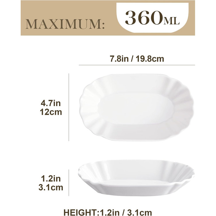 Регулярна серія, 8 шт. Набір пілінгу картоплі фрі, кремовийБілий порцеляновий пілінг для картоплі фрі, миска каррівурст, тарілка д