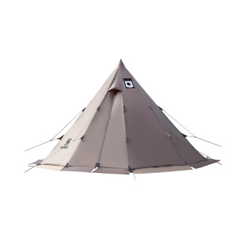 Намет OneTigris Rock Fortress, намет-тіпі, намет-хребет для 4-6 осіб, пірамідальний намет зі штангою, 4-сезонний кемпінговий намет, водяний стовп 3000 мм для активного відпочинку, кемпінгу, пішого туризму, трекінгу, кольору койота