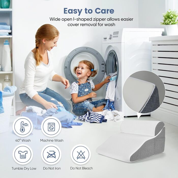 Подушка для читання для ліжка та дивана, ергономічна подушка для спини, регульована клиноподібна подушка з піною з ефектом пам&39яті для підтримки спини під час відпочинку, гри, читання або перегляду телевізора