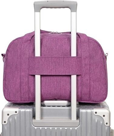 Ручна поклажа Narwey Ryanair 40x30x20, маленька спортивна сумка, складна дорожня сумка, сумка для ручної поклажі Airplane для жінок, дорожня сумка Weekender для чоловіків 20 л (темно-фіолетовий)