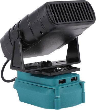 Портативний обігрівач Dpofirs на батарейках з двома температурами для кемпінгу в автомобілі, сумісний з батареями BL1815, BL1820, BL1530, BL1840, BL1850