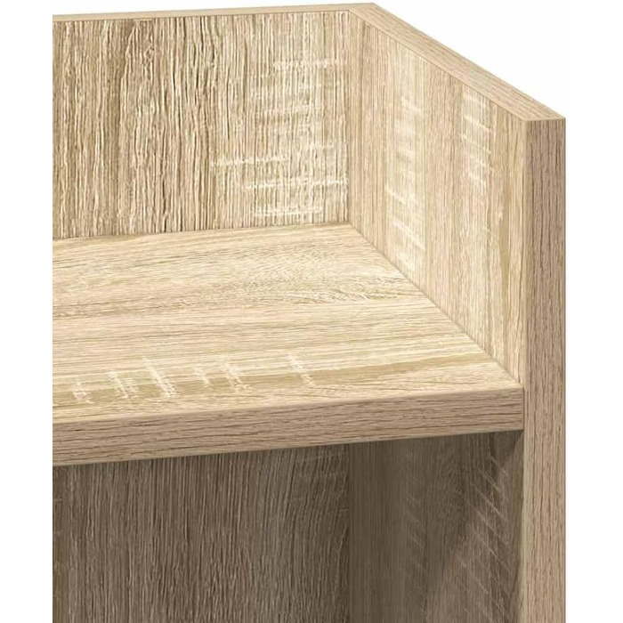 Журнальний столик з полицею, дуб Сонома, 25,5x27x60 см, Акцентний столик, Столик з лампою, Маленький столик, Столик для дивана, Столик для вітальні, Кутовий столик, дуб Сонома 1