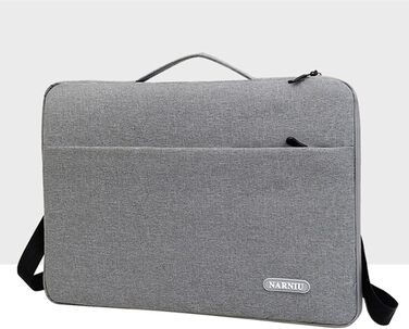 Сумка на плече для ноутбука 12 14 16 дюймів Водонепроникна сумка для ноутбука Міцний і легкий месенджер 16 сірий