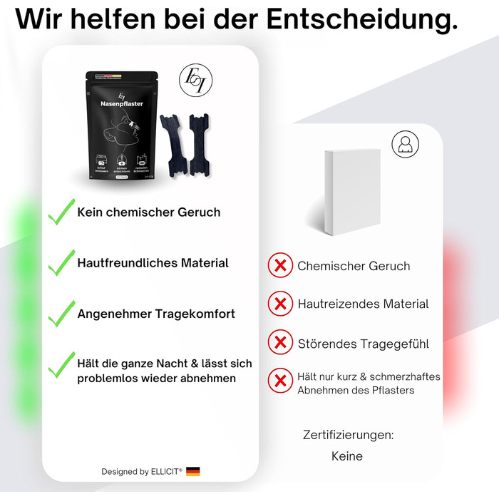 Назальні пластирі чорні, упаковка з 30 преміальних назальних пластирів, проти хропіння, додаткова підтримка для занять спортом та кращої якості сну, краще дихання при закладеному носі, назальні пластирі один розмір 75 Ефективність