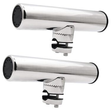 Тримач для вудки Geloo з нержавіючої сталі, для кріплення на регульовані тримачі для вудки на рейках, кріплення з нержавіючої сталі, для човнів, рейок яхт, від 22 мм до 26 мм (A)