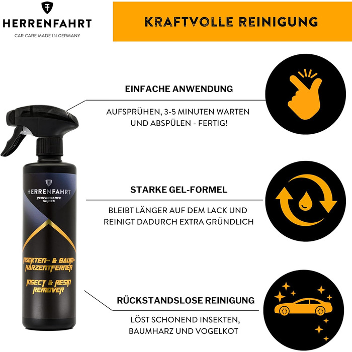 Засіб для видалення комах і деревних смол для фарби, хрому, скла та пластику Засіб для вмивання на гелевій основі Без особливих зу