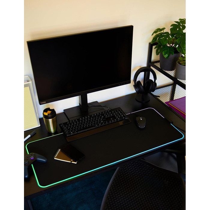 Гібридний ігровий килимок для миші з Razer Chroma RGB (гібридний килимок для миші, 19 зон підсвічування RGB, формат XL, нековзна н