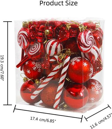 Різдвяні кулі 36 шт рожеве золото Xanorrg