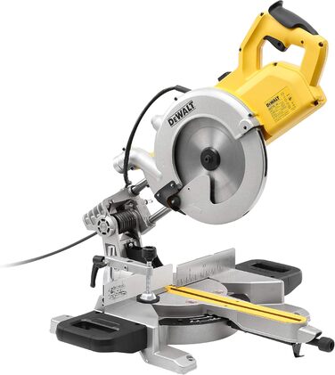 Панельна пила Dewalt 250 мм DWS778 (1850 Вт, регулювання косинки 50 вліво і вправо, максимальна глибина різання 85 мм, розміри пил