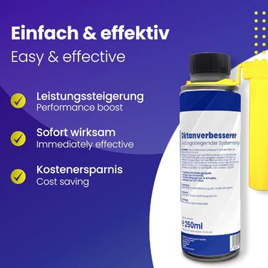 Потужний підсилювач октанового числа 4x250 мл Система підвищення паливної ефективності Cleaner Присадка для поліпшеного згоряння бензину Очищувач двигуна для всіх бензинових двигунів