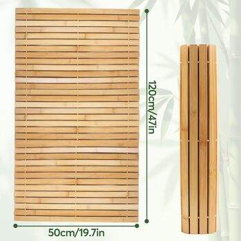 Дерев&39яний килимок для ванної 120 x 50 см, дерев&39яний килимок для сауни, бамбуковий килимок для дверей, нековзний та простий у догляді килимок для сауни