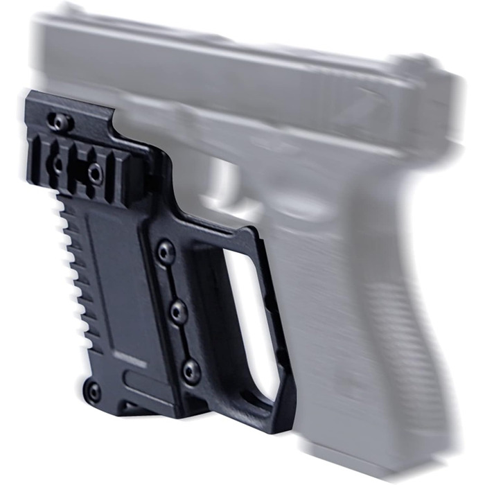 Тактичний комплект Jungle Leopard GB-37-BK – пістолет-карабін для Glock 17/18/19, рейкові бази, зарядний пристрій, кріплення для стрільби