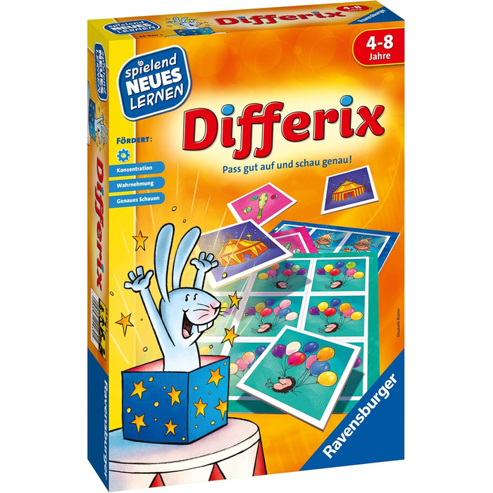 Грай і навчайся для дітей, навчальна гра для дітей від 4 до 8 років, грайливе навчання для 1-4 гравців, 24930 - Differix -