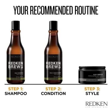 Засіб для укладання волосся Redken Brews Clay Pomade, матовий фініш, 100 мл