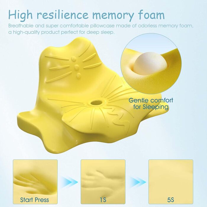 Ергономічна подушка для шиї OKYUK 4 в 1 з двозонним дизайном, подушка з піни з ефектом пам&39яті зі знімною наволочкою для сну на боці, спині та животі (сіро-біла)