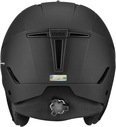 Міцний, ефективно вентильований лижний шолом для чоловіків та жінок з індивідуальним регулюванням розміру. Чорний матовий 58-62 см