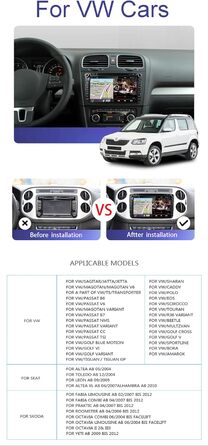 Автомобільна стереосистема JOYX Android 12 підходить для VW Passat/Golf/Skoda/Seat - GPS 2 Din - Камера заднього виду Canbus БЕЗКОШТОВНО - 2G32G - 8 дюймів - Підтримка DAB Керування на кермі 4G WiFi Bluetooth Mirrorlink Carplay Android 9-2G32G