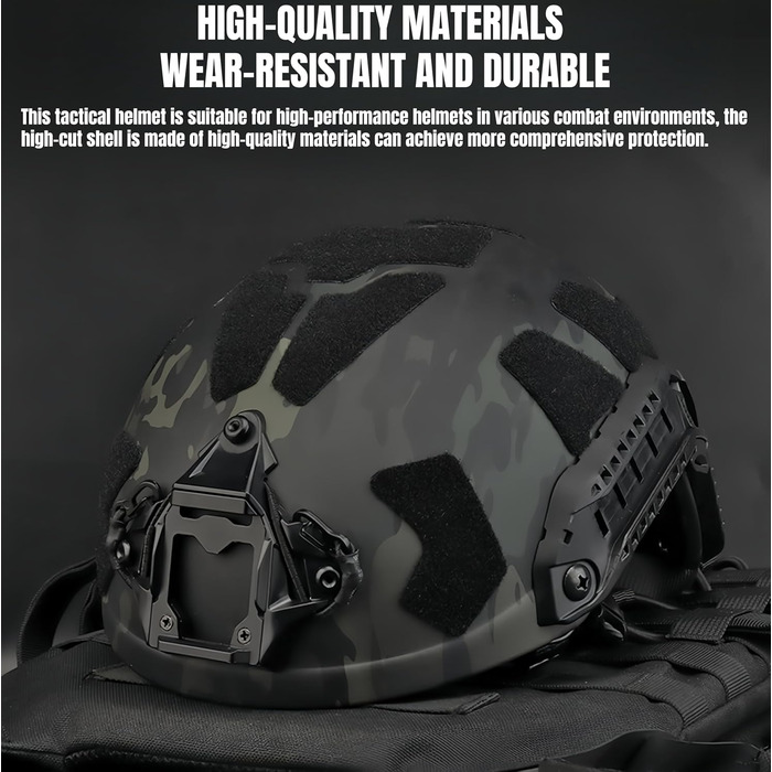 Тактичний стрілецький шолом SF SUPER High Cut Tactical Fast Helmet сірого кольору
