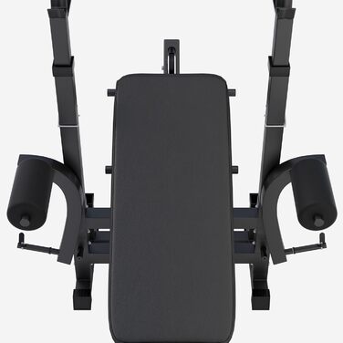 Лава для силових тренувань з обтяженнями - штанга 170 см, комплект штанг 40/70/100 кг, згинання ніг, гантель &quotметелик&quot, станція для віджимань, накладка на згинання рук - тренувальна лава, фітнес-станція, силова станція зі штангою, біла, 70 кг