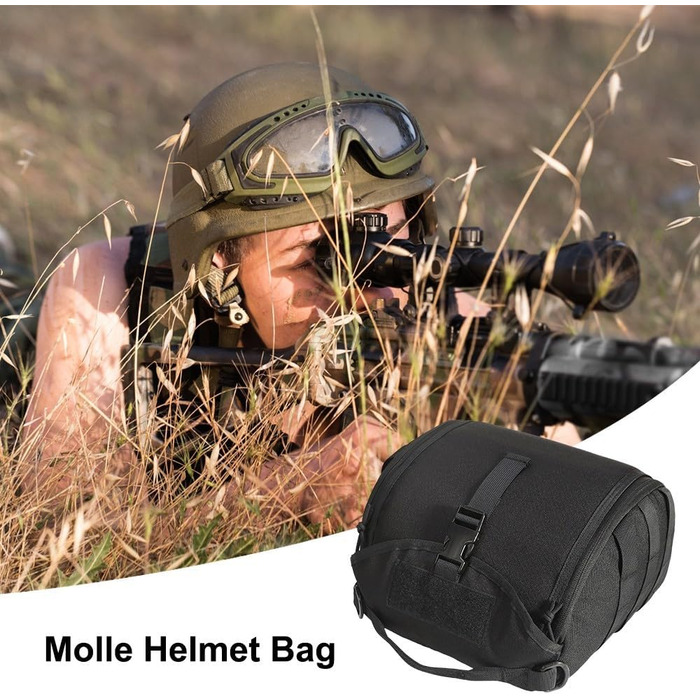 Тактична сумка для шолома, легка сумка для шолома, стійка до подряпин, сумка для шолома, м&39яка сумка для зберігання страйкбольного шолома, сумка-сумка для шолома MOLLE Clamshell для спорту, полювання, хакі