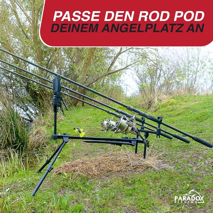 Тримач для вудок Rod Pod на 3 вудки гнучко регульований Тримач для вудок Rod Pod для риболовлі ловля коропа