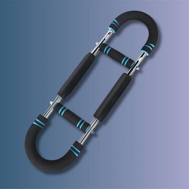 Силовий тренажер для грудей та плечей. Регульований еспандер для ефективного силового тренування верхньої частини тіла вдома в тренажерному залі. Синій.