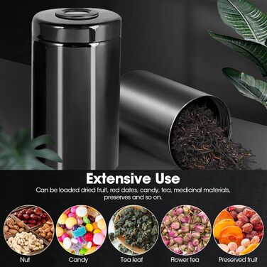 Банки для зберігання, контейнери для зберігання об&39ємом 500 мл з гігрометром у кришці, захист від ультрафіолету, скло для зберігання, консервація, стійкі до запахів, герметичні, біофотонне скло - фіолетово-чорне