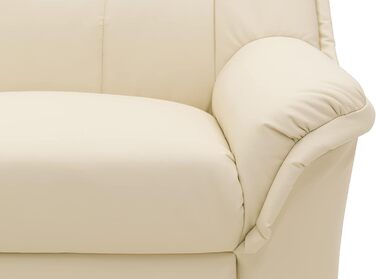 Кутовий диван DOMO. колекція Berlin, позачасовий шкіряний кутовий диван з високоякісною пружинною оббивкою, L-подібний диван зі штучної шкіри, 3-місний з правого боку, диван 205 x 250 x 89 см, бежевий (кремовий) Бежевий 3-місний з правого боку