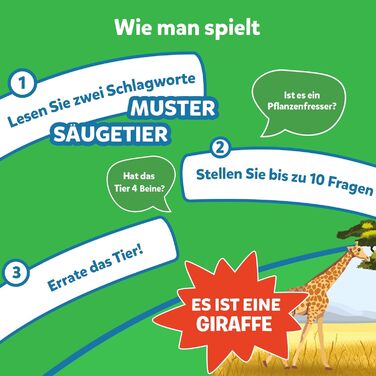 Карткова гра Skillmatics - 10 разів вгадай тваринний світ, подарунки для дітей від 6 років, чудова забава для подорожей та сімейни