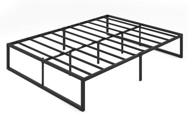 Каркас ліжка Zinus Lorelai 140x200 см - Металеве ліжко 140x200 з металевою рейковою основою - Платформа заввишки 33,5 см з простором під нею - Пружинний матрац не потрібен - Легке складання - Чорний 140 x 200 см 36 см