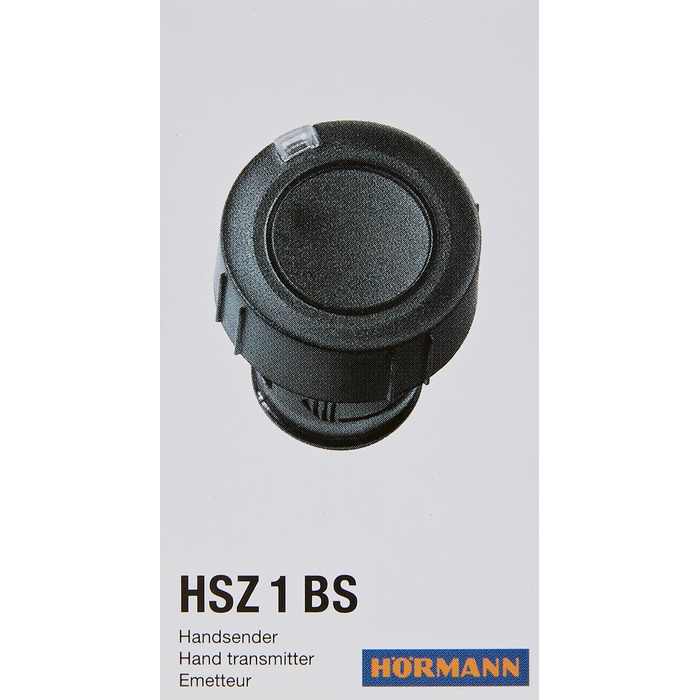 Ручний передавач Hrmann HSZ1 868-BS, практичний 1-кнопковий механізм відкривання гаражних воріт, радіопульт дистанційного керування з радіотехнологією BiSecur, чорний, артикул No 436779 Неодружений