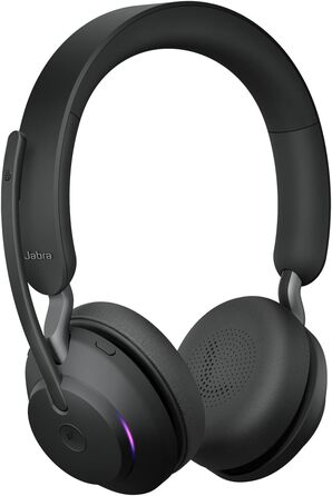 Бездротова гарнітура Jabra Evolve2 65 - стереонавушники з шумозаглушенням, сертифіковані для команд Microsoft, з тривалим часом ав