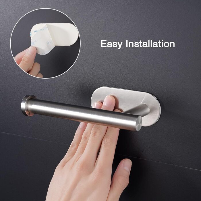 Тримач для туалетних рулонів Aikzik без свердління, самоклеючий тримач для туалетних рулонів з нержавіючої сталі круглий тримач дл