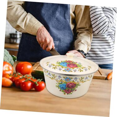 Емальована миска YARNOW, велика скляна миска для змішування, емальовані супові миски, емальовані тарілки, емальована миска, емальовані підноси, біла кругла миска, миска для хліба/фруктів, велика миска, стиль 2