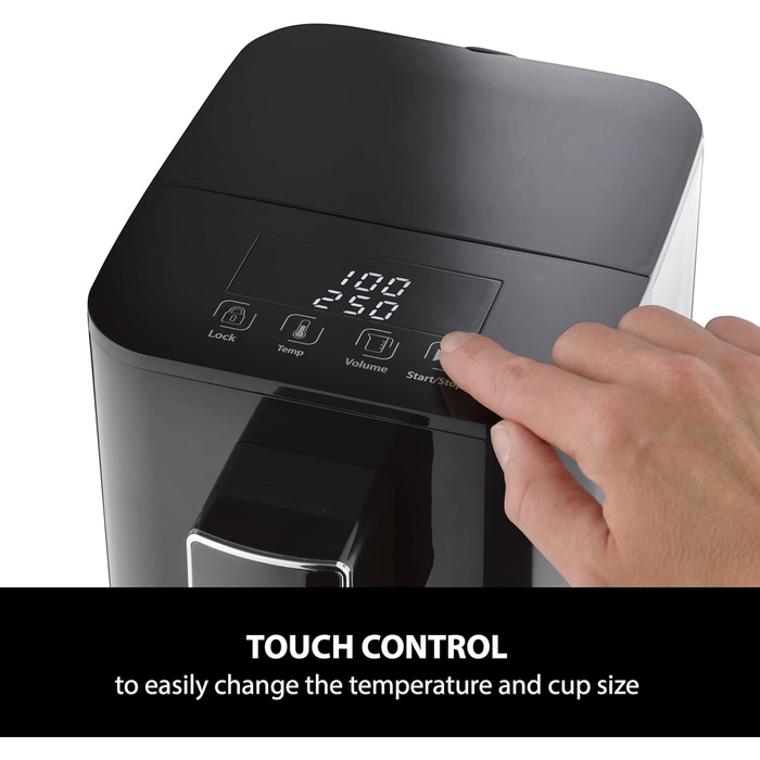 Турбо диспенсер для гарячої води, для приготування чаю, розчинної кави, дитячого харчування, резервуар для води ємністю 2,9 л, 7 регульованих рівнів температури від 40-100 C з кроком 10 C, 550 -
